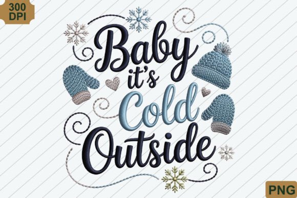 Baby It’s Cold Outside, Christmas PNG in Illustrations