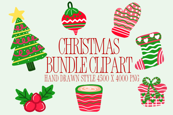 Christmas Bundle Clipart Hand Drawn PNG: A Seller’s Review