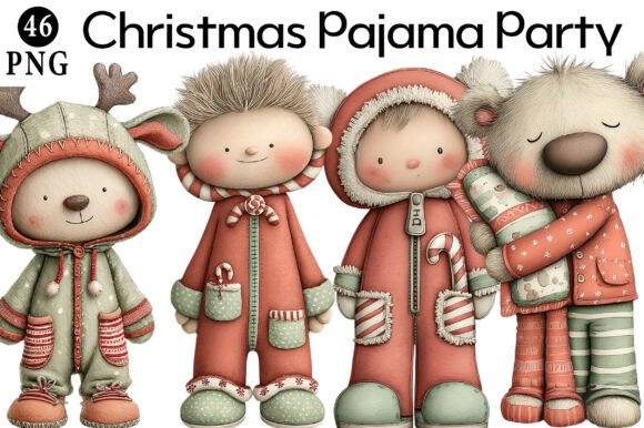 Christmas Pajama Party Clipar: A Brand Designer’s Review of Illustrations