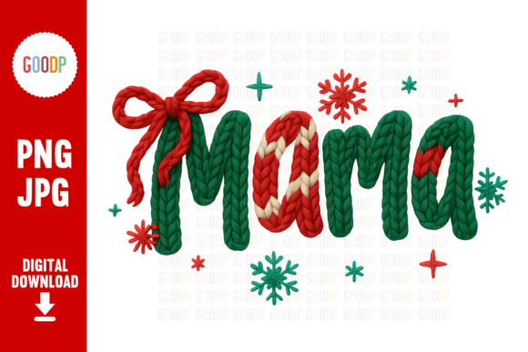 Crochet Mama Christmas Word PNG Review