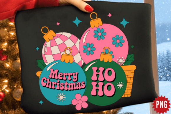 Holiday Branding with Ho Ho Merry Christmas Ornaments PNG Desi