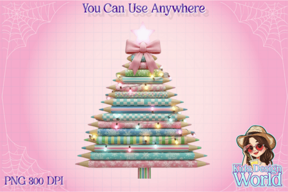 Pencil Christmas Tree PNG in Illustrations
