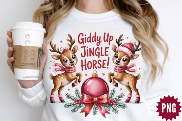 Preppy Cowgirl Christmas PNG, Western Xm Illustrations