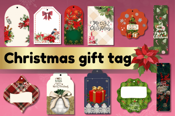 Printable Christmas Gift Tags: Illustrations for Branding