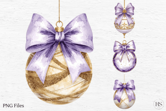 Purple Christmas Ball Illustration for Festive Design Projects